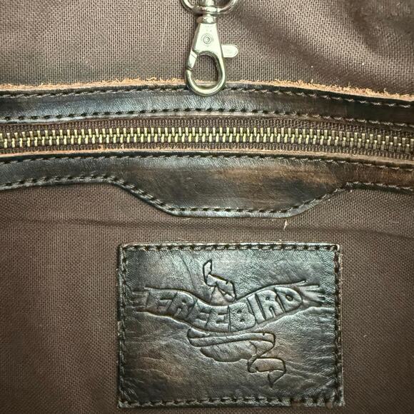 Freebird Mara Pink Croco embossed leather large tote bag distressed RARE - Picture 8 of 16